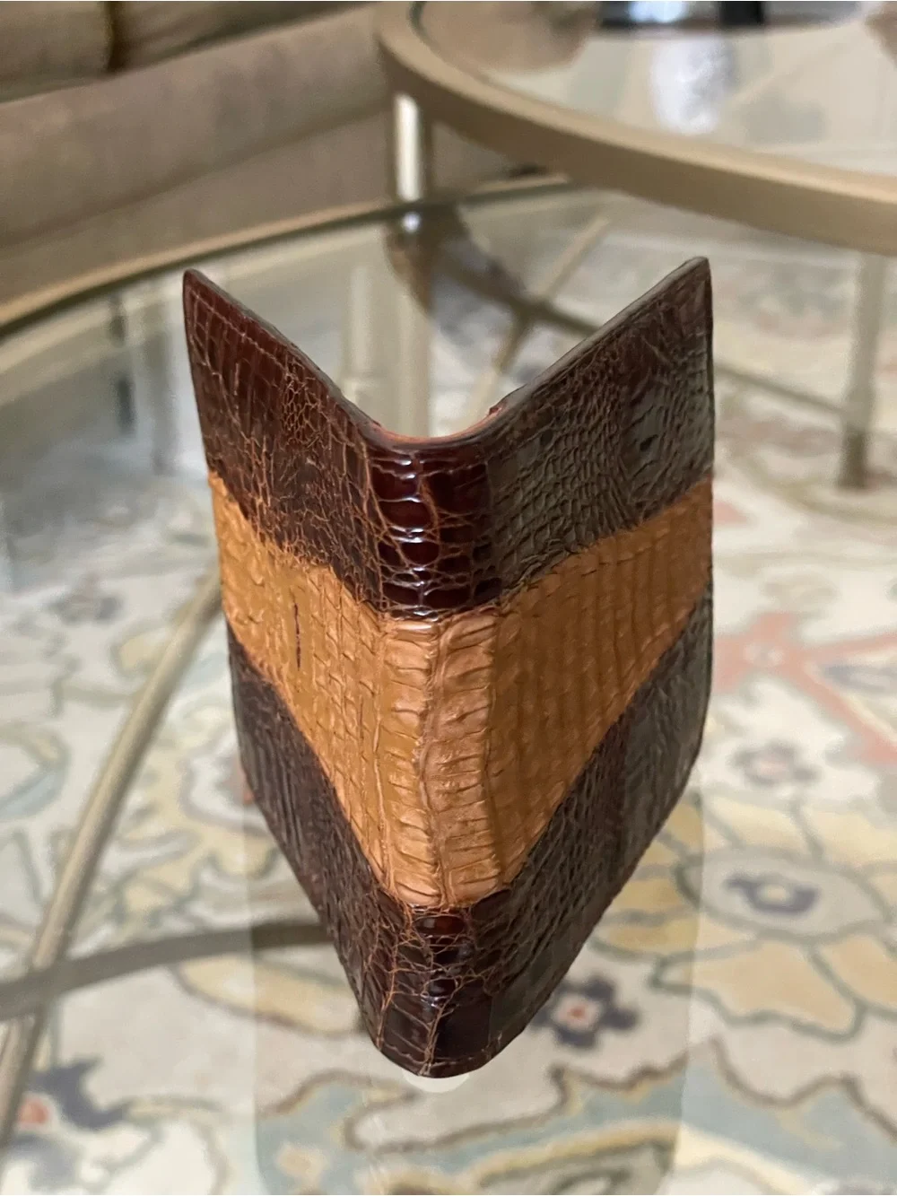 ✨ Vintage Italian Craftsmanship & Premium Exotic Crocodile Leather Mens Wallet ✨